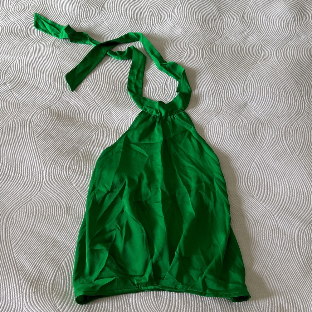 Green Halter Top